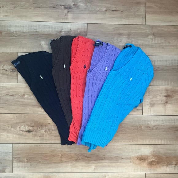 Five beautiful Ralph Lauren, cable-knit  sweaters - Picture 11 of 14